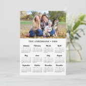 2025カスタム年フォトファモダンミリ12ヶ月カレンダー シーズンカード (スタンド正面)