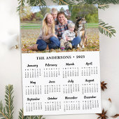 2025カスタム年フォトファモダンミリ12ヶ月カレンダー シーズンカード