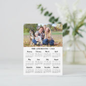 2025カスタム年フォトファモダンミリ12ヶ月カレンダー シーズンポストカード (スタンド正面)