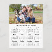 2025カスタム年フォトファモダンミリ12ヶ月カレンダー シーズンポストカード (正面)