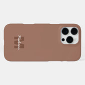 2025カスタム年モノグラム名モカMousse色 iPhoneケース (裏面横)