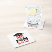 2025カスタム年生誇りを持った成写真研究科 スクエアペーパーコースター (インサイチュ)