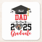 2025カスタム年生誇りを持った成写真研究科 スクエアペーパーコースター (正面)