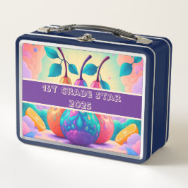 2025カラフル年の梨1年生の星 メタルランチボックス