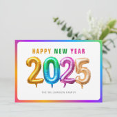 2025カラフル年鮮やか風船おめでとう シーズンカード (スタンド正面)