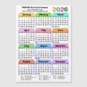 2025カラーカレンダー米国の休日企業の磁気 (正面)