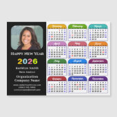 2025カラーカレンダー米国の休日企業の磁気 (正面)