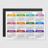 2025カラーカレンダー米国の休日企業の磁気 (正面/裏面)