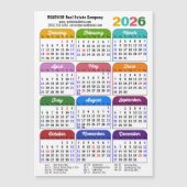 2025カラーカレンダー米国の休日企業の磁気 (正面)