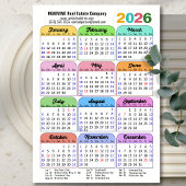 2025カラーカレンダー米国の休日企業の磁気