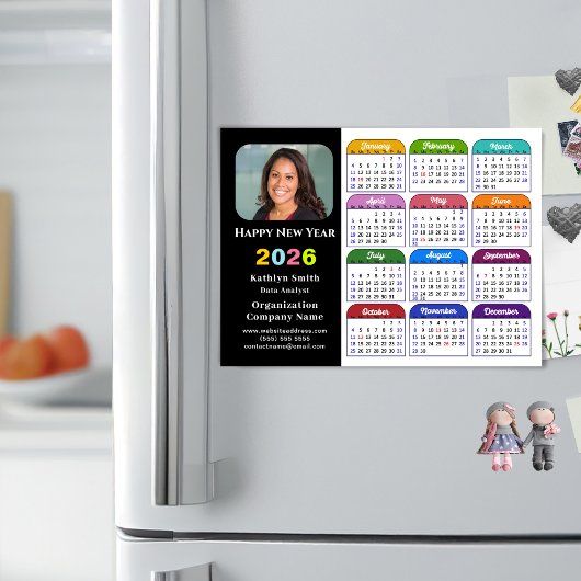 2025カラーカレンダー米国の休日企業の磁気