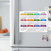 2025カラーカレンダー米国の休日企業の磁気