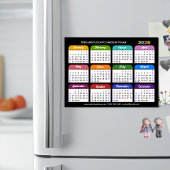 2025カラーカレンダー米国の休日企業の磁気