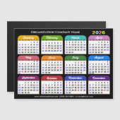 2025カラーカレンダー米国の休日企業の磁気 (正面/裏面)