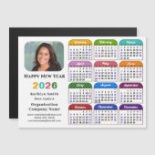 2025カラーカレンダー米国の休日企業の磁気 (正面/裏面)