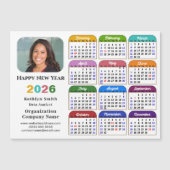 2025カラーカレンダー米国の休日企業の磁気 (正面)