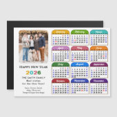 2025カレモダンンダカラフルシック写真磁気 (正面/裏面)