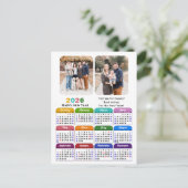 2025カレモダンンダカラフルー写真ミニマル シーズンポストカード (スタンド正面)