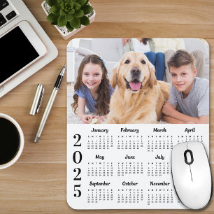 2025カレモダンンダーカスタム12か月のシンプル写真 マウスパッド