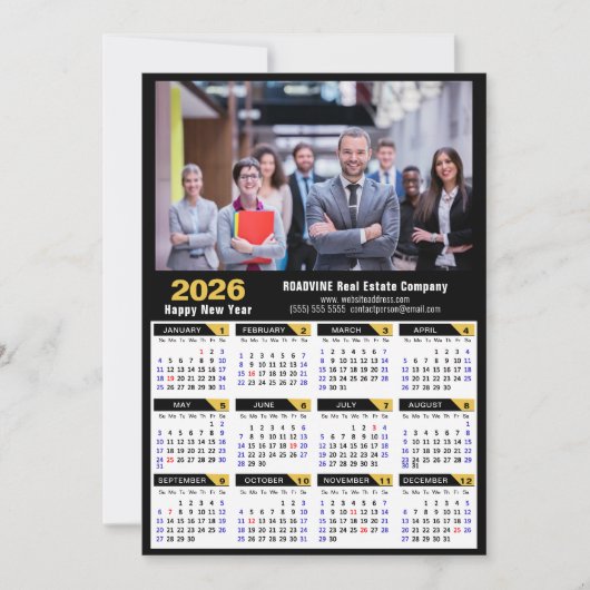 2025カレモダンンダー企業の写真黒金ゴールド シーズンカード (正面)