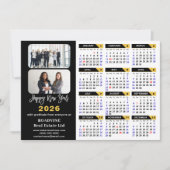 2025カレモダンンダー企業の2フォトブラック金ゴールド シーズンカード (正面)