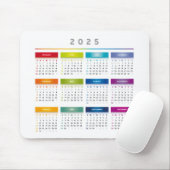 2025カレンカラフルダー – レインボーカラー3列 マウスパッド (マウス)