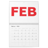 2025カレンカラフルダー、月ごとのプランナー、ミニマル カレンダー (2月 2026)