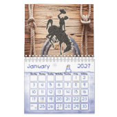 2025カレンダカウボーイカントリーの男性 カレンダー (1月 2027)