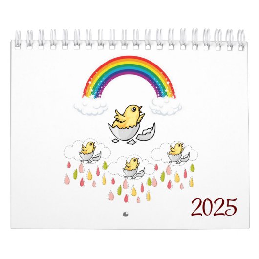 2025カレンダシックレインボー カレンダー (カバー)