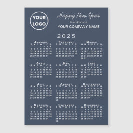 2025カレンダビジネスロゴNavy Holiday Magnet