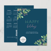 2025カレンダビジネスQRプロモーションホリデーカード (正面/裏面)