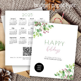 2025カレンダビジネスQRプロモーションホリデーカード チラシ