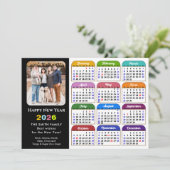 2025カレンダファミリモダンフォトブラカラフルック シーズンカード (スタンド正面)