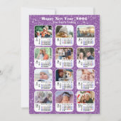 2025カレンダファミリー12フォトコラージミニマル主義者 シーズンカード (正面)