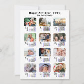 2025カレンダファミリー12フォトコラージミニマル主義者 シーズンカード (正面)