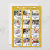 2025カレンダファミリー12フォトコラージュフェスティバル金ゴールド シーズンカード (正面)