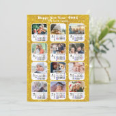 2025カレンダファミリー12フォトコラージュフェスティバル金ゴールド シーズンカード (スタンド正面)