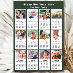 2025カレンダファミリー12フォトセージグリーン磁気<br><div class="desc">2025年カレンモダンダーSage Green Family 12フォトコラージュ磁気カード。すべての文字は、自分の詳細で簡単かつ迅速にパーソナライズするために事前に配置されている。皆さん、おめでとう新年！その他の多くのカードデザインについては、以下をご覧ください： (ホリデーカード) https://www.zazzle.com/collections/119384619755575715 (Holiday Postcards) https://www.zazzle.com/collections/119061188490678832</div>