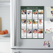 2025カレンダファミリー12フォトセージグリーン磁気