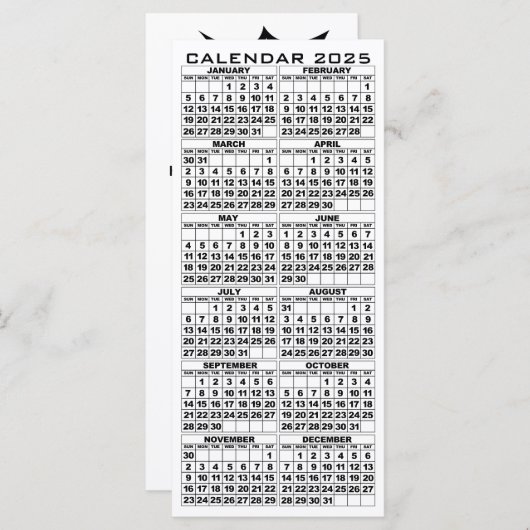 2025カレンダホリデーズラックカードリーフ（封筒つき） (正面/裏面)