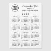 2025カレンダロゴビジネスホリデー磁気カード (正面)