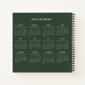 2025カレンダーで自分の件名と名前を追加 ノートブック (裏面)