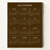 2025カレンダーで自分の件名と名前を追加N ノートブック (裏面)