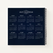 2025カレンダーで自分の件名と名前を追加N ノートブック (裏面)