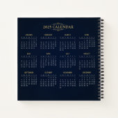 2025カレンダーで自分の件名と名前を追加N ノートブック (裏面)