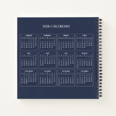 2025カレンダーで自分の件名と名前を追加N ノートブック (裏面)