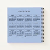 2025カレンダーで自分の件名と名前を追加N ノートブック (裏面)