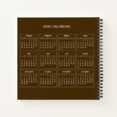 2025カレンダーで自分の件名と名前を追加N ノートブック (裏面)