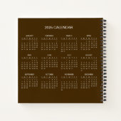 2025カレンダーで自分の件名と名前を追加N ノートブック (裏面)