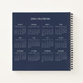 2025カレンダーで自分の件名と名前を追加N ノートブック (裏面)